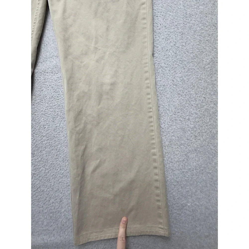 J.Crew Pants Mens 34x30 Beige Bootcut Chino Regular Fit Casual Vtg - Picture 2 of 16